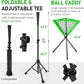 7x7 ft Baseball Net for Batting Pitching Hitting, Softball Pitching Net with Strike Zone, Tee, Ball Caddy, Softball Batting Net Baseball Training Equipment for Kids Adult Youth Sport Practice