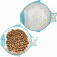 Double Whisker Friendly Ceramic Cat Food Dishes, Cute Shallow Anti Whisker Fatigue Wide Cat Bowl for Indoor Cats, Whisker Relief Flat Cat Plates for Wet Food, Small Pet Kitten Feeding Dish