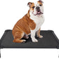 Veehoo Chew Proof Elevated Dog Bed - Cooling Raised Pet Cot - Rustless Aluminum Frame and Durable Textilene Mesh, Unique Designed No-Slip Feet for Indoor or Outdoor Use, Black, Medium, CWC2002