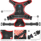 PHOEPET 2019 Upgraded No Pull Dog Harness, Reflective Adjustable Vest, with a Training Handle + 2 Metal Leash Hooks+ 3 Snap Buckles +4 Slide Buckles(L, Black)