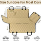 Waterproof Dog Car Seat Cover for Back Seat - Durable, Scratch Proof Pet Hammock with Nonslip Design & Storage Pockets, Fits Cars, SUVs, Trucks - L, Khaki/Black