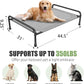 Raised Dog Bed, Outdoor Dog Bed for Dogs, Cooling Elevated Pet Cot, Durable and Sturdy Pet Bed, Waterproof Mesh Cover Raised Metal Frame, Non Slip, Grey