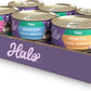 Halo Wet Cat Food Variety Pack, Three Canned Wet Cat Pate, Chicken, Turkey & Whitefish, 5.5 Oz Can (Pack of 12)