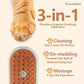 3-in-1 Cat Steam Brush, Rechargeable Cat Brush with Steam, Spritz Defur Comb for Dogs, Spritz Defur Comb for Cats (White)