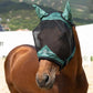 Harrison Howard Pro Luminous Horse Half Face Fly Mask Large Eye Space with Ears UV Protection for Horse Hunter Green L