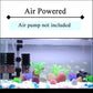 AQUANEAT Aquarium Air Powered Sponge Filter with Ceramic Media Balls, for Betta Fry Shrimp Fish Tank, with 2 Spare Sponges, Small