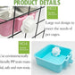 kathson Crate Dog Bowl, Removable Stainless Steel Hanging Pet Kennel Cage Bowl Food & Water Feeder Coop Cup for Puppy, Cat, Rabbit,Guinea Pigs 3pcs Square(Blue,Green,Pink)