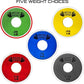 Micro Gainz Standard 1-Inch Center Hole Fractional 2 Pcs Color Weight Plates, Choose (.25LB-1LB) Designed for Standard 1-Inch Dumbbell & Barbell for Strength Training, Made in USA