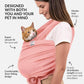 Dog Sling Carrier for Small Dogs - Anti-Anxiety Cat Sling, Puppy Pouch - Pet Sling in Gray Black Blue Green Pink Yellow (Pink, Standard)