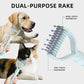 Pet Hair Removal Comb,New Cat Brush with Release Button,Pet Grooming Brush for Short&Long Pet Hair,Deshedding Brush for Pet (Green Set)