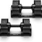 NÜOBELL® Adjustable Dumbbell Set, 5-50 LB or 5-80 LB, Easy Twist 2024-25 Model, All-In-One Weights Set (Pair) for Home, Original Manufacturer
