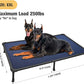 Veehoo Chew Proof Elevated Dog Bed - Cooling Raised Pet Cot - Rustless Aluminum Frame and Durable Textilene Mesh, Unique Designed No-Slip Feet for Indoor or Outdoor Use, Blue, XX-Large, CWC2002