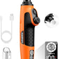 Casfuy Smart 6-Speed Dog Nail Grinder - 50% More Power Pet Nail Grinder with 2 LED Lights Quiet Rechargeable Electric Dog Nail Trimmers File Toenail Grinder for Large Medium Small Dogs & Cats(Orange)