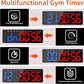 Gym Timer, 16.5" Large Digital Wall Clock for Gym Interval Workout, Remote Control LED Digital Timer for Home Decor, Living Room, Office, Gym, Classroom