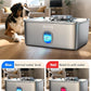 Kastty 15L/3.96 Gal Stainless Steel Dog Water Bowl Dispenser, Large Capacity Dog Water Fountain Quiet LED Light Triple Filtration BPA-Free, Automatic Pet Water Fountain Easy Cleaning for Pet FS76