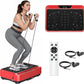 soges Vibration Plate Exercise Machine with Resistance Bands, Vibrating Plate for Lymphatic Drainage, Whole Body Vibrate Equipment, Home Fitness Workout Weight Loss Sports