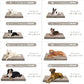 Orthopedic Dog Bed for Extra Large Dogs, XL Waterproof Dog Bed for Large Sized Dogs, Egg Crate Foam Pet Bed with Removable Washable Oxford Cooling Cover, Khaki