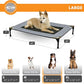K&H Pet Products Outdoor Elevated Dog Cot, Breathable Cooling Elevated Cot Hammock Pet Bed for Large Dogs, Washable Mesh Cover, Raised Metal Frame, Collapsible, Portable - Large 42 X 30in Gray