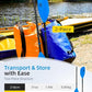 OCEANBROAD Kayak Paddle 86in/218cm, 90.5in/230cm Alloy Shaft 2-Piece Floatable Kayak Oar for Kayaking Canoeing Boating