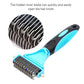 3-in 1 Dog & Cat Grooming Supplies- Self-cleaning Slicker Brush, Deshedding Rake Comb, And Finger Toothbrush For Dogs & Cats | Perfect For Pet Grooming Kit, Dematting And Dental Tool (blue)