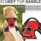 BARKBAY No Pull Dog Harness Front Clip Heavy Duty Reflective Easy Control Handle for Large Dog Walking(Red,L)