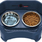 Neater Pet Brands Neater Feeder Deluxe Mess Proof Dog Bowls Elevated for Large Dogs Over 40 lbs, Made in USA, No Spill Raised Dog Food Bowl Stand Feeding Station, Food and Water Bowl Set, Dark Blue