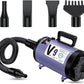 Professional Dog Grooming Dryer with Heater, 5.2HP High-Power Dog Blower, Variable Speed Adjustable, Low Noise Pet Hair Dryer for All Breeds(Purple)