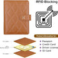 Melsbrinna Rfid Passport Holder for Travel women/Men, Cute Passport Wallet Rfid Blocking Card Slots, Rfid Passport Cover/CaseTravel Wallet, Passport Book Holder (1, LG BROWN)