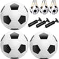 Soccer Ball Size 3/4/5 with Pump & Bag - Pack of 1, 2 or 3 - Official Size & Weight - Classic Black & White - Indoor Outdoor Use - Durable & Long-Lasting - Ideal Gift for Toddler, Kids, Youth & Adults