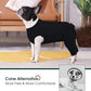 Kuoser Dog Surgery Suit Female Spay Male Neuter, Dog Leg Sleeve to Stop Licking Soft Dog Onesie for Abdominal Wound, Dog Recovery Suit Rear Leg Sleeves Pet Elbow Brace Protector, Black L
