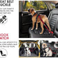 SlowTon Dog Seat Belt, Adjustable Dog Safety Belt Leash, 2 in 1 Latch Bar Attachment Dog Car Seatbelt with Elastic Nylon Bungee Buffer, Reflective Nylon Belt Tether(Red 35.5in)