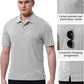 TBMPOY Men's Polo Shirts with Pocket Short Sleeve Quick Dry Casual Sports Outdoor Golf Shirt