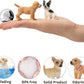Toymany 12PCS Mini Dog Figurines Toy Set, Realistic Detailed Plastic Puppy Figures Playset, Hand Painted Dogs Animals Toy, Cake Toppers Easter Eggs Christmas Birthday Gift for Kids Toddlers