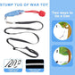 Dog Tree Tug of War Toy with Handles,Tethered Tug of War Outdoor Toy with Squeaky Self Play for Aggressive Chewers, Durable Bungee Cord with Chew Ball