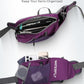 WATERFLY Fanny Pack Waist Bag: Hiking Water Bottle Holder with Strap Waist Pack for Women Men Hydration Hip Packs for Running Walking Traveling-Dark Purple