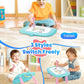 Magnetic Drawing Board, Toddler Girl Toy for 1-2 Year Old, Doodle Board Pad Learning and Educational Kids Toy for 1 2 3 Year Old Baby Girl Birthday - Mint Blue