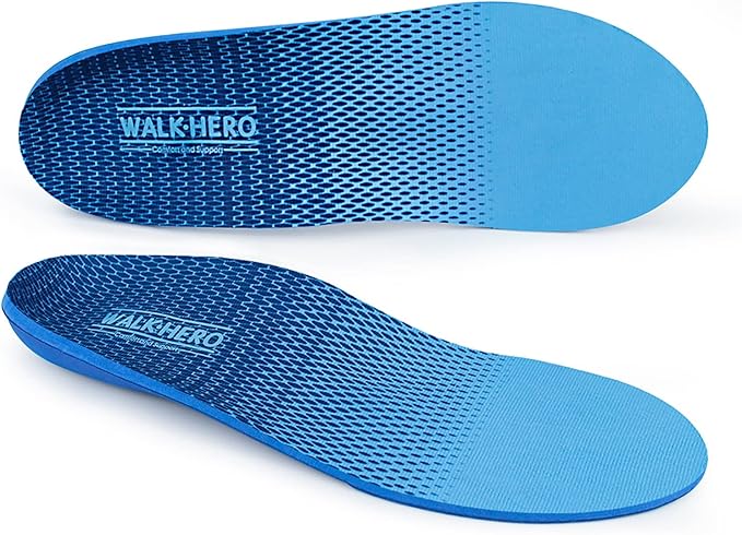 Plantar Fasciitis Feet Insoles Arch Supports Orthotics Inserts Relieve Flat Feet, High Arch (Mens 6-6 1/2 | Womens 8-8 1/2)