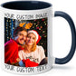 Ship Next Day Custom Mug Design Your Own Photo Text Personalized Picture Gifts for Women Men Customized Gifts Idea Personalized Coffee Mugs 11oz Dark Blue Handle