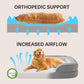 Soft Touch Orthopedic XL Dog Bed for Large Dogs with Faux Fur Top, Waterproof Pet Couch Bed with Removable Washable Cover and Supportive Foam Filling (Brown, Extra Large)