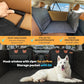 APetsPlanet Dog Car Seat Cover for Back Seat Hard Bottom - Waterproof Backseat Extender for Dogs - Pet Hammock for Car, Truck, SUV - Protector Bed with Mesh Window & Storage - Black, with Door Covers