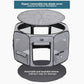Petsfit Portable Dog Playpen for for Large Dogs/Cat/Rabbit/Chick, with Water Bottle Holder and Carrying Case, for Travel/Indoor/Outdoor Use, Large (45.5"x45.5"x28.5")