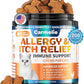 Cat Allergy Relief Chews 200 pcs - Cat Itchy Skin & Paw Licking Relief - Omega 3 & Probiotic for Cats - Anti-Itch Relief for Skin & Coat Health, Immune Support, Seasonal Allergies - Chicken Flavor