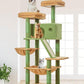 Taoqimiao Cactus Cat Tree, 57.5-Inch Cat Tower for Indoor Cats Large Adult, Extra Large Cat Condo, 8 Sisal Scratching Posts, Metal Frame Cozy Hammock, Durable Scratch Board, 2 Top Perches, MSC026