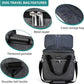 BAGLHER Dog Travel Bag, Pet Travel Bag (ALL Pet Travel Supplies), With 2 Pet Food Containers and 2 Collapsible Silicone Bowls; Essential Kits for Pet Travel Grey
