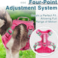 BARKBAY Dog Harness No Pull with ID Tag Pocket - Heavy Duty, Reflective, Easy Control for Large Dogs(Pink,XL)