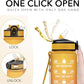 Hyeta 32 oz Water Bottles with Times to Drink and Straw, Motivational Water Bottle with Time Marker, Leakproof, Drinking Sports Water Bottle for Fitness, Gym and Outdoor