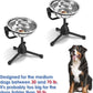 2 Pack Elevated Bowls With Adjustable Metal Stand, Medium Size for Dogs 30-70 lbs, 0.5 Gal 2 Liter, Stainless Steel Food Water Bowl, Height Adjustable Non-Slip Raised Set