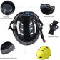 Bike Helmet 3 Sizes for Teenager Kids Youth Adults,Bavilk Skateboard Helmet Adjustable Multi-Sport Bicycle Cycling Scooter Roller Skate Inline Skating Rollerblading for Girls Boys Women Men Teen