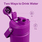 Insulated Water Bottle with Straw Stainless Steel Water Bottle, Leak-Proof, BPA-Free, Double Wall Vacuum Keeps Cold for 24 Hours for Sports, Travel, School (18 oz, Bright Magenta)