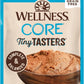 Wellness CORE Tiny Tasters Pate Adult Wet Cat Food, Natural, Protein-Rich, Grain Free, 1.75 Ounce Pouch, 12 Pack (Tuna)